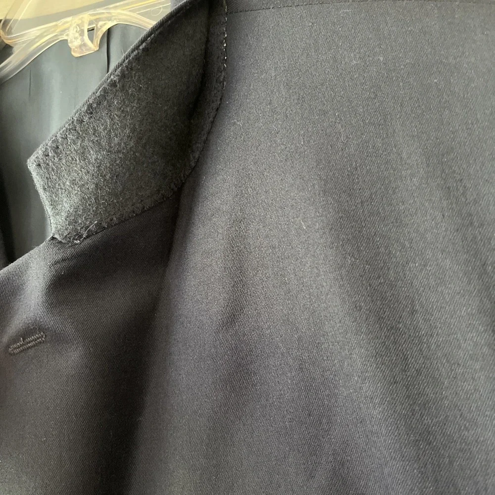 Vintage Stanley Blacker Navy Blue Gold Button Sport Coat Size 40L‎